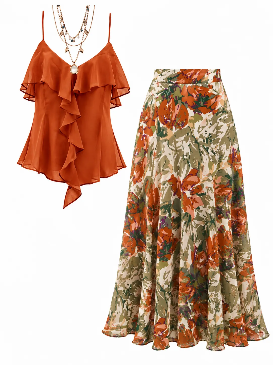 Rustic Floral Skirt